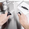 Vogue Oval Diamond Knife Sharpening Steel 255 mm with Black Handle