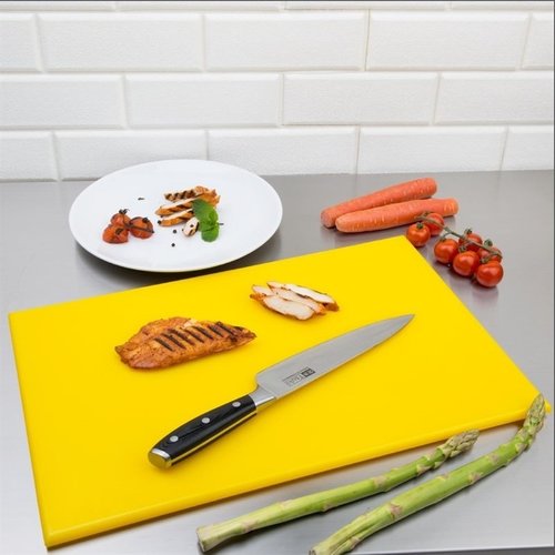Hygiplas High Density Polyethylene Cutting Board 450 x 300 mm Yellow Hygiplas High Density Polyethylene Cutting Board 450 x 300 mm Yellow