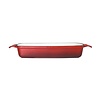Vogue Red Rectangular Cast Iron Dish 1.8Ltr