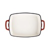 Vogue Red Rectangular Cast Iron Dish 1.8Ltr