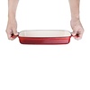 Vogue Red Rectangular Cast Iron Dish 1.8Ltr