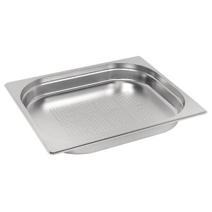 Vogue Stainless Steel Gastronorm Pan 1/2 40 mm, Perforated