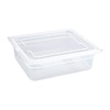 Vogue Polypropylene Container with a Lid GN 1/2 100 mm, Transparent (Pack of 4) Vogue Polypropylene Container with a Lid GN 1/2 100 mm, Transparent (Pack of 4)