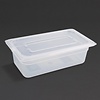 Vogue Polypropylene Container with a Lid GN 1/3 100 mm, Transparent (Pack of 4) Vogue Polypropylene Container with a Lid GN 1/3 100 mm, Transparent (Pack of 4)
