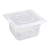 Vogue Polypropylene Container with a Lid GN 1/4 100 mm, Transparent (Pack of 4) Vogue Polypropylene Container with a Lid GN 1/4 100 mm, Transparent (Pack of 4)