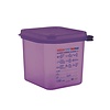 Araven Polypropylene Container with a Lid GN 1/6 150 mm, Purple-Transparent Araven Polypropylene Container with a Lid GN 1/6 150 mm, Purple-Transparent