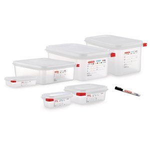 Araven Polypropylene Gastronorm Container 1/9 100 mm, Transparent (Pack of 4)