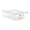 Araven Polypropylene Container with a Lid GN 1/1 100 mm, Transparent (Pack of 4)