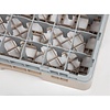XXLselect Kosz do zmywarki na szkło 36 przegród / 500 x 500 x 143 mm, beżowy