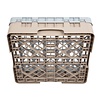 XXLselect Kosz do zmywarki na szkło 36 przegród / 500 x 500 x 143 mm, beżowy
