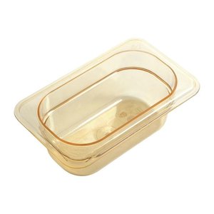 XXLselect Plastic Gastronorm Pan 1/9 65 mm, Transparent-Yellow, High Temperature Resistant XXLselect Plastic Gastronorm Pan 1/9 65 mm, Transparent-Yellow, High Temperature Resistant