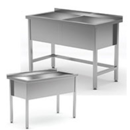 Stainless Steel Tables with Wash Trough