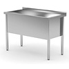 Hendi Table with a single-chamber pool - chamber height h = 400 mm, dimensions 100x600x850 mm