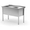 Hendi Table with a single-chamber pool - chamber height h = 400 mm, dimensions 1200x600x850 mm