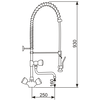 XXLselect Single Hole Deck Mounted Pre-Rinse Faucet with Spout, Knobs and Ceramic Heads