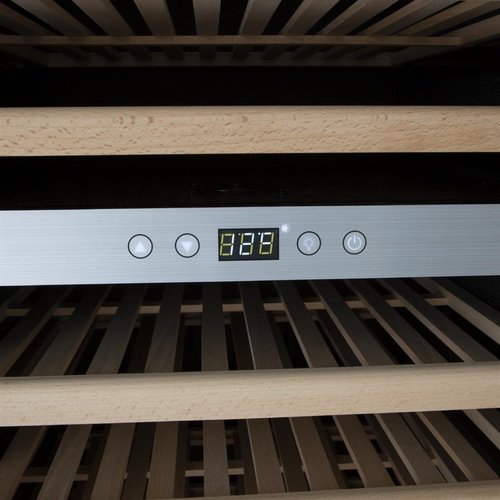 Polar Refrigeration Chłodziarka na wino 1-drzwiowa, 490 L, 180 butelek, od 5 °C do 20 °C, drzwi uchylne, dwustrefowa, sebrna Polar Refrigeration Chłodziarka na wino 1-drzwiowa, 490 L, 180 butelek, od 5 °C do 20 °C, drzwi uchylne, dwustrefowa, sebrna