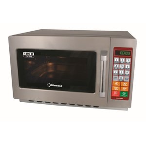 Diamond Kuchenka mikrofalowa sztaplowana ze stali nierdzewnej 34 L, GN 2/3, 1,9 kW, sterowanie elektroniczne Diamond Kuchenka mikrofalowa sztaplowana ze stali nierdzewnej 34 L, GN 2/3, 1,9 kW, sterowanie elektroniczne