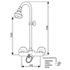 XXLselect Exposed time-shower with pipe and shower head with mixer XXLselect Exposed time-shower with pipe and shower head with mixer