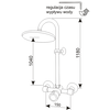 XXLselect Shower mixer time exposed with shower pipe and rain shower head with mixer