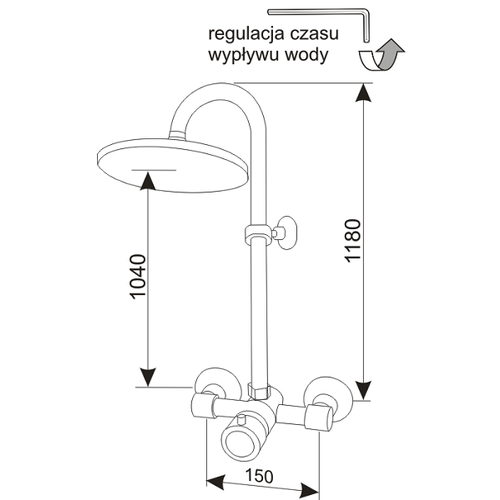 XXLselect Bat. natrysk.czas.natynk. z rurą i deszczown.natrysk. z miesz. XXLselect Bat. natrysk.czas.natynk. z rurą i deszczown.natrysk. z miesz.