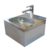 XXLselect Wash Basin, 400 x 385x(h)225 mm with Upright battery
