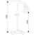 XXLselect Exposed shower mixer with tube and spray head.