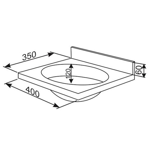 XXLselect Wash Basin, 400 x 350 mm Central Drain XXLselect Wash Basin, 400 x 350 mm Central Drain