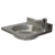 XXLselect Wash Basin, 400 x 350 mm Central Drain with Electronic Battery Powered by Alkaline Batteries