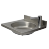 XXLselect Wash Basin, 400 x 350 mm Central Drain with Electronic Battery and Mixer