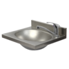 XXLselect Wash Basin, 400 x 350 mm Central Drain, Upright battery with Swiveling Spout