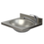 XXLselect Wash Basin, 400 x 350 mm Central Drain, Upright battery with Swiveling Spout