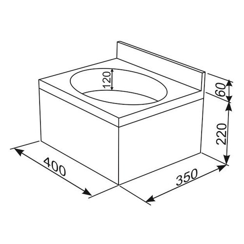 XXLselect Wash Basin, 500x350x(h)220 mm Central Drain XXLselect Wash Basin, 500x350x(h)220 mm Central Drain