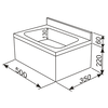 XXLselect Umywalka 500x350x(h)220 mm