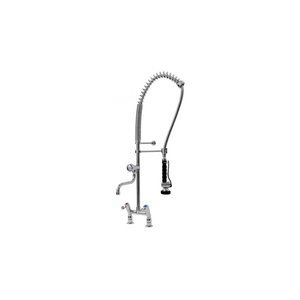 XXLselect OUTLET - Bateria zlewozmywakowa dwuotworowa stojąca ze spryskiwaczem, wylewką i głowicami ceramicznymi i suwakowymi, przyłącze 1/2'', wysokość 1000 mm