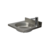 XXLselect Wash Basin, 400 x 400 mm Central Drain with Electronic Battery Powered by Power Supply 230/6V