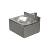 XXLselect Wash Basin, 400 x 350x(h)220 mm Central Drain with Electronic Battery Powered by Power Supply 230/6V and Mixer