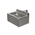 XXLselect Wash Basin, 500x350x(h)220 mm with Electronic Battery Powered by Alkaline Batteries and Mixer