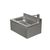 XXLselect Wash Basin, 500x350x(h)220 mm with Electronic Battery Powered by Power Supply 230/6V and Mixer