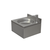 XXLselect Umywalka 400x400x(h)220 mm, odpływ centralny, z baterią elektryczną zasilaną bateriami alkalicznymi