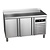 Asber Double Door Refrigerated Table with Splashback 143 L, from -2 °C to 8 °C, Side-Mounted Compressor