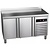 Asber Double Door Refrigerated Table with Splashback 143 L, from -2 °C to 8 °C, Side-Mounted Compressor