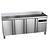 Asber Tripple Door Refrigerated Table with Splashback 214 L, from -2 °C to 8 °C, Side-Mounted Compressor