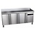 Asber Tripple Door Refrigerated Table with Splashback 214 L, from -2 °C to 8 °C, Side-Mounted Compressor