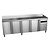 Asber Four Door Refrigerated Table with Splashback 285 L, from -2 °C to 8 °C, Side-Mounted Compressor