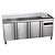 Asber Tripple Door Refrigerated Table with Splashback and Sink 214 L, from -2 °C to 8 °C, Side-Mounted Compressor