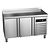 Asber Double Door Freezer Table with Splashback 143 L, from -22 °C to -18 °C, Side-Mounted Compressor