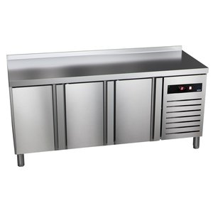 Asber Tripple Door Freezer Table with Splashback 214 L, from -22 °C to -18 °C, Side-Mounted Compressor Asber Tripple Door Freezer Table with Splashback 214 L, from -22 °C to -18 °C, Side-Mounted Compressor