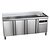 Asber Tripple Door Freezer Table with Splashback and Sink 214 L, from -22 °C to -18 °C, Side-Mounted Compressor