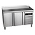 Asber Double Door Refrigerated Table with Splashback 153 L, from -2 °C to 8 °C, Side-Mounted Compressor