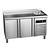 Asber Double Door Refrigerated Table with Splashback and Sink 153 L, from -2 °C to 8 °C, Side-Mounted Compressor